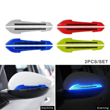 Load image into Gallery viewer, 1 Pair Car Rearview Mirror Reflective Sticker Car-styling Safety Warning Reflective Sticker Car Rearview Mirror Decorative Strip Reflective Car Stickers Set Rearview Mirror Reflective Warning Stickers Car Side Reflective Stickers