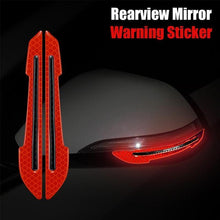 Load image into Gallery viewer, 1 Pair Car Rearview Mirror Reflective Sticker Car-styling Safety Warning Reflective Sticker Car Rearview Mirror Decorative Strip Reflective Car Stickers Set Rearview Mirror Reflective Warning Stickers Car Side Reflective Stickers