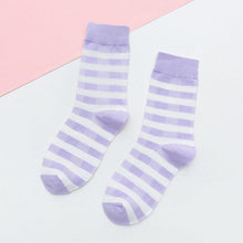 Load image into Gallery viewer, 1 Pair Keep Warm Knee-high Socks for Socks Rhombus Pattern Autumn Winter Cotton College Style Socks Running Climbing Fashion Socks For Men And Women