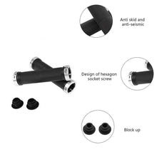 Load image into Gallery viewer, 1 pair Road Cycling Handlebar Grips Anti-Skid Rubber Bicycle Grips Mountain Bike Lock On Bicycle Handlebars End Grips Handle Grip With Aluminum Lock Bike Grip For Scooter Cruiser Tricycle Wheel Chair Mountain Road Urban Foldable Bike