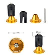 Load image into Gallery viewer, 1 Pair Road Folding Bike Handlebar Grip Ends Cap Racing Cycling Handle Bar Plugs Outdoor Cycling Aluminum Bike Handlebar End Plugs Expanding Locking Bar End Caps For Road Bike Mountain Bike