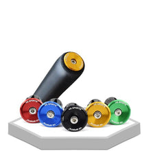 Load image into Gallery viewer, 1 Pair Road Folding Bike Handlebar Grip Ends Cap Racing Cycling Handle Bar Plugs Outdoor Cycling Aluminum Bike Handlebar End Plugs Expanding Locking Bar End Caps For Road Bike Mountain Bike
