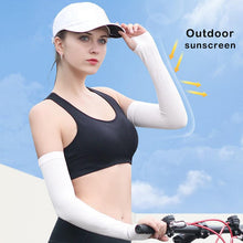 Load image into Gallery viewer, 1 Pair Sport Sun Protection Arm Covers Cooling For Men Women Summer Sunblock Cycling Driving Golf Running Unisex Elbow Cover Outdoor Cycling Running Fishing Driving Cool Anti-UV Arm Sleeves For Workout