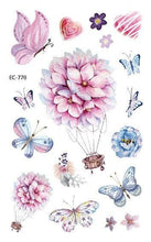 Load image into Gallery viewer, 1 Pc Butterfly 3D Temporary Tattoo 52 Style Waterproof Butterfly Tattoos Stickers Temporary Colorful Design For Womens