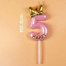 Load image into Gallery viewer, 1 Pcs Number 0-9 Birthday Candle Number One Birthday Gold Number Candles Party Celebration Baby Showers Happy Birthday Cake Candles for Kids Adult Wedding/ Party Crown Candle Cake Decoration Tools