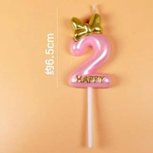 Load image into Gallery viewer, 1 Pcs Number 0-9 Birthday Candle Number One Birthday Gold Number Candles Party Celebration Baby Showers Happy Birthday Cake Candles for Kids Adult Wedding/ Party Crown Candle Cake Decoration Tools