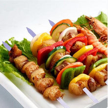 Load image into Gallery viewer, 10-20Pcs Stainless Steel Barbecue Skewer Reusable BBQ Skewers Kebab Iron Stick For Outdoor Camping Picnic Tools Cooking Tools Stainless Steel Barbecue Skewers Durable and Reusable Metal Skewers