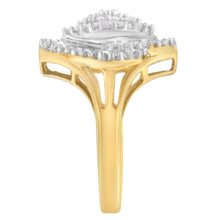 Load image into Gallery viewer, 10K Yellow Gold Diamond Cocktail Ring (1/2 Cttw, J-K Color, I2-I3 Clarity) - Size 6-1/2