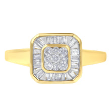 Load image into Gallery viewer, 10K Yellow Gold Diamond Cocktail Ring (1/2 Cttw, I-J Color, SI2-I1 Clarity) - Size 6