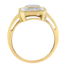 Load image into Gallery viewer, 10K Yellow Gold Diamond Cocktail Ring (1/2 Cttw, I-J Color, SI2-I1 Clarity) - Size 6