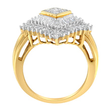 Load image into Gallery viewer, 10K Yellow Gold Diamond Ballerina Ring (1 Cttw, I-J Color, I1-I2 Clarity) - Size 7