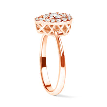 Load image into Gallery viewer, 10K Rose Gold 3/8 Cttw Round-Cut Diamond Pear Promise Ring (I-J Color, I2-I3 Clarity) - Size 7