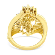Load image into Gallery viewer, 10K Yellow Gold Plated .925 Sterling Silver Diamond Cocktail Ring (1 1/2 Cttw, J-K Color, I1-I2 Clarity) - Size 7