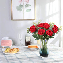 Load image into Gallery viewer, 10-Pack: Nubry Artificial Silk Rose Flower Bouquet