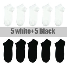 Load image into Gallery viewer, 10 Pairs Breathable No Show Sports Socks Solid Color Boat Socks Comfortable Cotton Ankle Socks For Men And Women