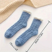Load image into Gallery viewer, 10-Pairs: Coral Fleece Crew Socks