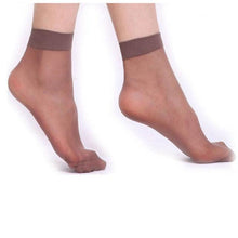 Load image into Gallery viewer, 10 Pairs Women's Ankle Socks Ultra-thin Elastic Silky Short Silk Beautiful Girls Socks For Women