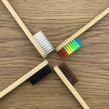 Load image into Gallery viewer, 10 Pcs Natural Colorful Toothbrush Eco Friendly Soft Bamboo Toothbrush Bamboo Tooth Dental Oral Care Wood Tooth Brushes