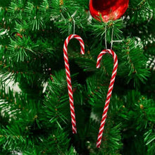 Load image into Gallery viewer, 10-Piece: Plastic Candy Cane Ornaments
