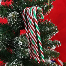 Load image into Gallery viewer, 10-Piece: Plastic Candy Cane Ornaments