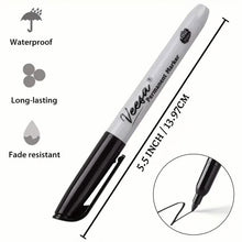 Load image into Gallery viewer, 10-Pieces: Black Permanent Markers Fine Tip
