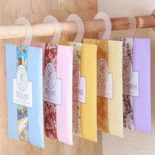 Load image into Gallery viewer, 10-Pieces: Scented Sachets For Drawers and Closet Air Freshener Sachets with Home Hanger