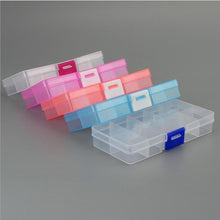 Load image into Gallery viewer, 10 Slots Adjustable Plastic Jewelry Box Storage Case Craft Jewelry Organizer Beads Jewelry Making Jewelry Organizer Adjustable Storage Box Plastic Compartments Organizer for Jewelry