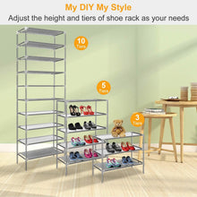 Load image into Gallery viewer, 10-Tier Shoe Rack Shelves 27 Pairs Shoes Organizer