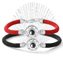 Load image into Gallery viewer, 100 Languages I Love You Couple Bracelets Braided Rope Bracelet Bangle Bracelet Languages Couple Bracelets For Boyfriend And Girlfriend Matching Love Bracelets For Couples I love You Gifts For Him And Her