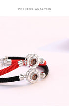 Load image into Gallery viewer, 100 Languages I Love You Couple Bracelets Braided Rope Bracelet Bangle Bracelet Languages Couple Bracelets For Boyfriend And Girlfriend Matching Love Bracelets For Couples I love You Gifts For Him And Her