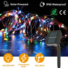 Load image into Gallery viewer, 100 LEDs Solar String Lights