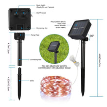 Load image into Gallery viewer, 100 LEDs Solar String Lights