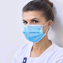 Load image into Gallery viewer, 100-Pack: 3 Layer Disposable Protective Face Masks
