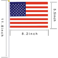 Load image into Gallery viewer, 100-Pack: Handheld Small Miniature American Flag