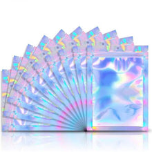 Load image into Gallery viewer, 100-Pack: Resealable Holographic Foil Bags