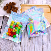 Load image into Gallery viewer, 100-Pack: Resealable Holographic Foil Bags