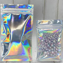 Load image into Gallery viewer, 100-Pack: Resealable Holographic Foil Bags