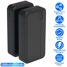 Load image into Gallery viewer, 10000mAh or 20000mAh PD22.5W Fast Charging Portable Power Bank