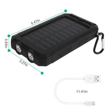 Load image into Gallery viewer, 10000mAh Solar Power Bank External Battery Pack