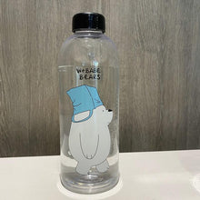 Load image into Gallery viewer, 1000ml Water Bottles Cute Panda Bear Cup With Straw Transparent Cartoon Water Bottle Drinkware Frosted Cup Leak-proof Plastic Straw Cartoon Frosted Leak Proof Panda Bear Pattern Transparent Water Cup Sports Drink Water Bottle