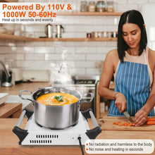 Load image into Gallery viewer, 1000W Electric Burner Portable Coil Heating Hot Plate Stove Countertop