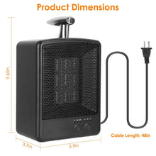 Load image into Gallery viewer, 1000W Portable Electric Space Heater