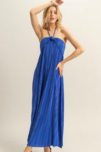 Load image into Gallery viewer, Knotted Detail Halter Neck Flowy Maxi Dress For Summer Elegant, Romantic, and Graceful with Chic Halter Neck Design and Flowy Maxi Length for a Stunning Look