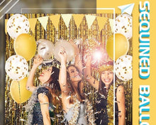 Load image into Gallery viewer, 10/20 Star Metallic Confetti Latex Transparent 12inch Balloons For Baby Shower Birthday Party Wedding Decoration