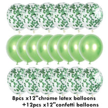 Load image into Gallery viewer, 10/20 Star Metallic Confetti Latex Transparent 12inch Balloons For Baby Shower Birthday Party Wedding Decoration