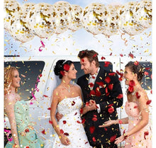 Load image into Gallery viewer, 10/20 Star Metallic Confetti Latex Transparent 12inch Balloons For Baby Shower Birthday Party Wedding Decoration