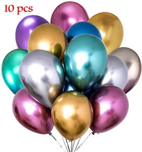 Load image into Gallery viewer, 10/20 Star Metallic Confetti Latex Transparent 12inch Balloons For Baby Shower Birthday Party Wedding Decoration