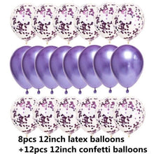 Load image into Gallery viewer, 10/20 Star Metallic Confetti Latex Transparent 12inch Balloons For Baby Shower Birthday Party Wedding Decoration