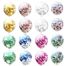 Load image into Gallery viewer, 10/20 Star Metallic Confetti Latex Transparent 12inch Balloons For Baby Shower Birthday Party Wedding Decoration