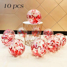 Load image into Gallery viewer, 10/20 Star Metallic Confetti Latex Transparent 12inch Balloons For Baby Shower Birthday Party Wedding Decoration